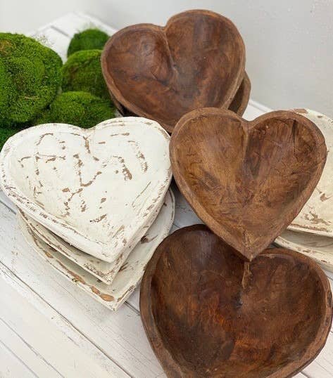 Small Heart Bowl - Dark Wood