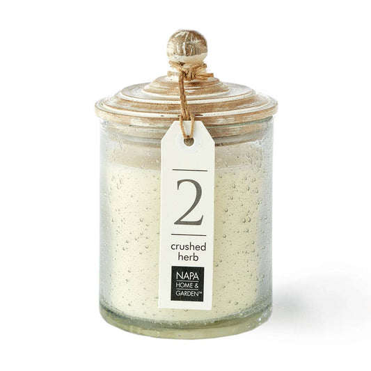 Gray Oak Soy Wax Candle, #2 Crushed Herb